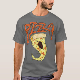 Pizza Bug Band Style Design  T-Shirt
