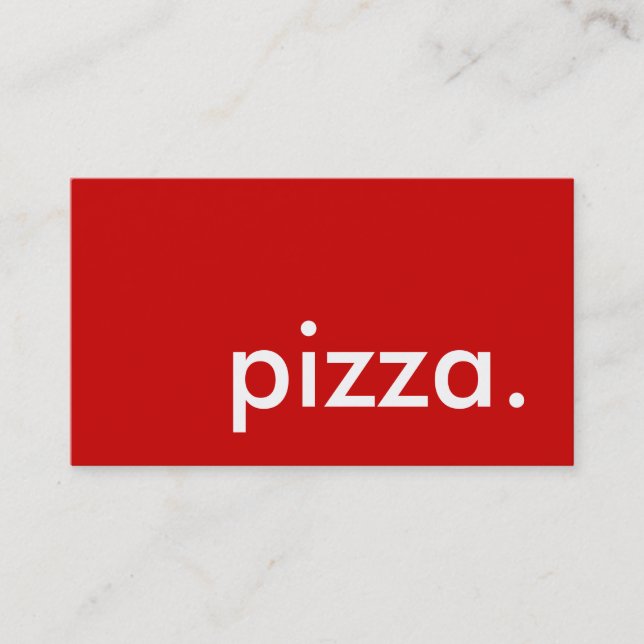 pizza. business card (Front)