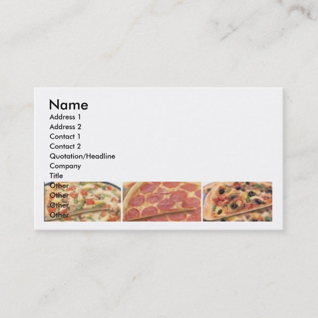 Pizza Business Card (Front)
