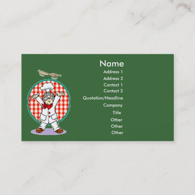 Pizza business card (Front)