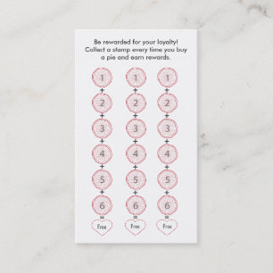 Pizza Business Card Customer Loyalty Card