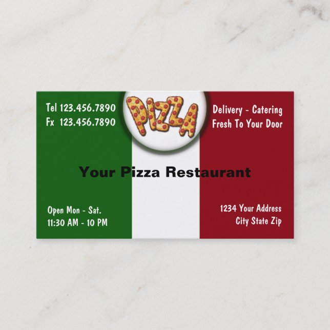Pizza Business Cards (Front)