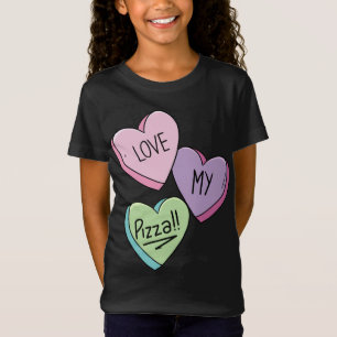 Pizza Candy Heart Funny Men Sweet Candy T-Shirt
