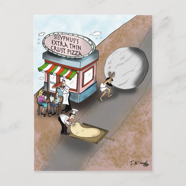 Pizza Cartoon 9366 Postcard (Front)