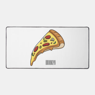 Pizza cartoon illustration  desk mat