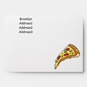 Pizza cartoon illustration envelope