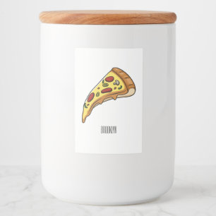 Pizza cartoon illustration food label