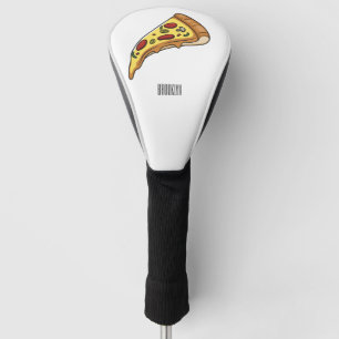 Pizza cartoon illustration  golf head cover