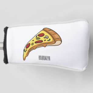 Pizza cartoon illustration  golf head cover
