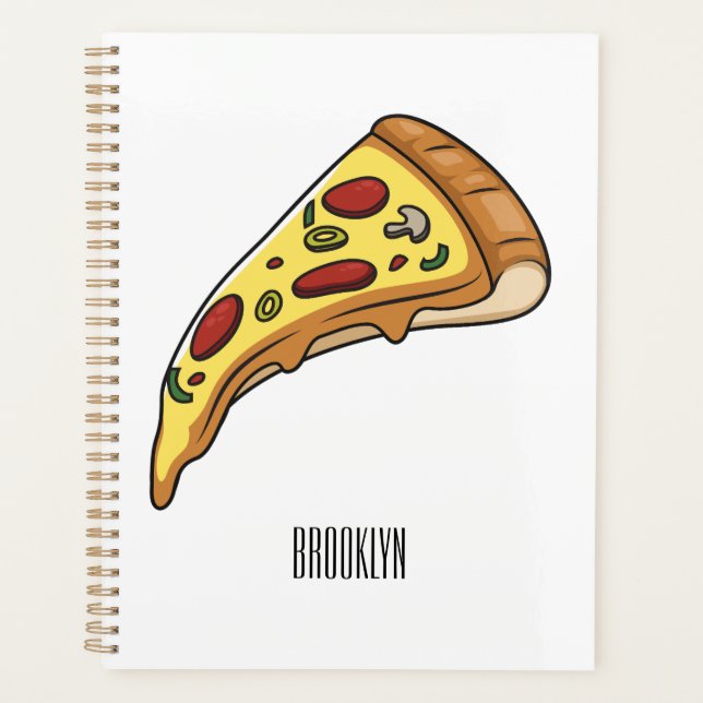 Pizza cartoon illustration  planner (Front)