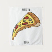 Pizza cartoon illustration 
