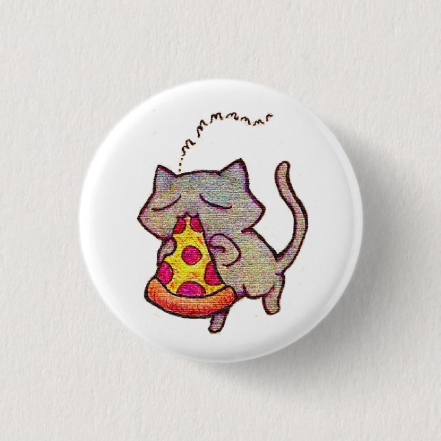 Pizza Cat! 3 Cm Round Badge (Front)