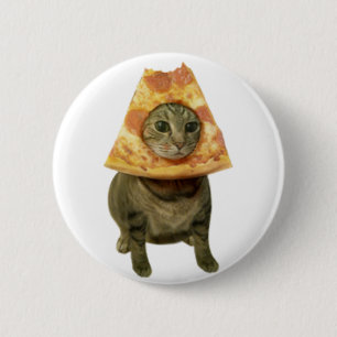 Pizza Cat Design 6 Cm Round Badge