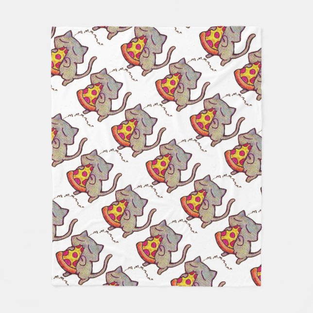 Pizza Cat! Fleece Blanket (Front)