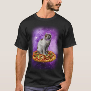 Pizza Cats In Space -Astral Cosmic Design Astronau T-Shirt