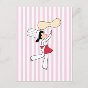 Pizza Chef Art Postcard
