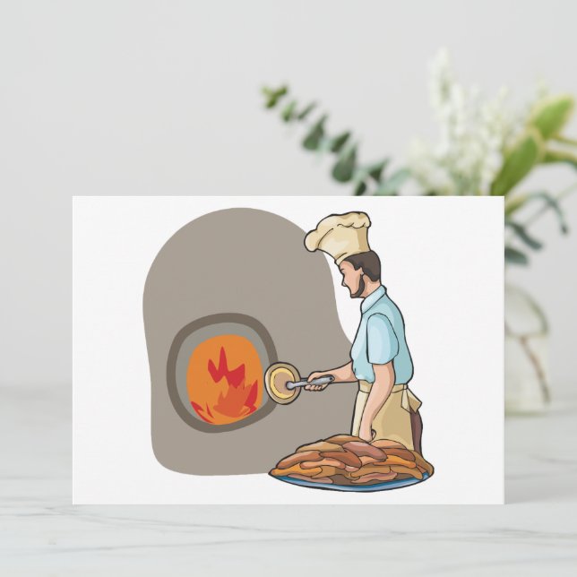 Pizza Chef Invitations (Standing Front)