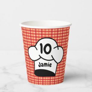 Pizza Chef Kids birthday Party Paper Cups