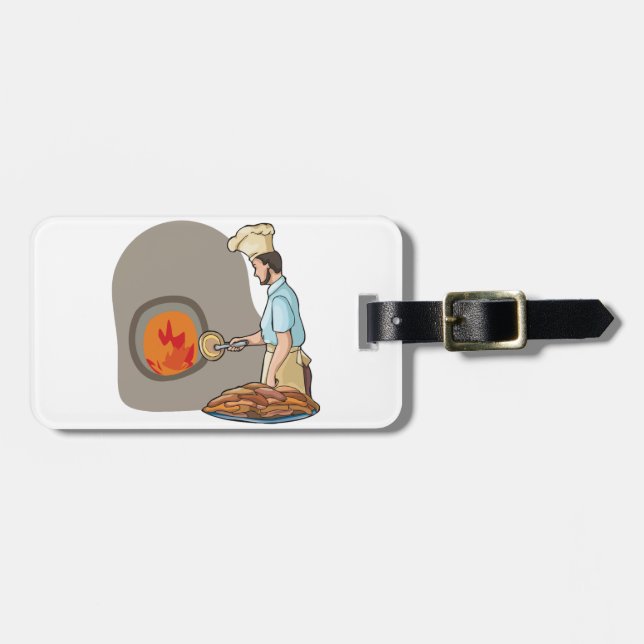 Pizza Chef Luggage Tags (Front Horizontal)