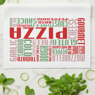 pizza chitChat Tea Towel