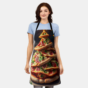 Pizza Christmas tree Apron