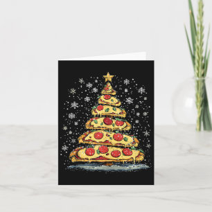 Pizza Christmas Tree Fast Food Xmas For Men Women  Card