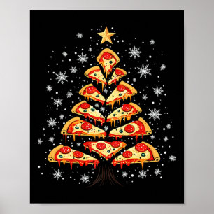Pizza Christmas Tree Fast Food Xmas For Men Women  Poster
