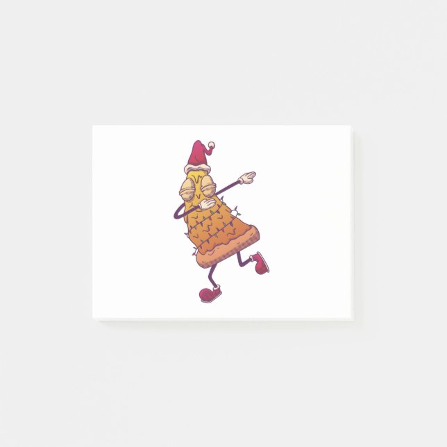 Pizza Christmas Tree - Funny Dabbing Food Post-it Notes (Front)