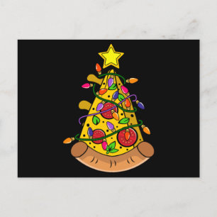 Pizza Christmas Tree Gift, Funny Pizza Costumes Postcard