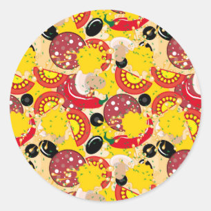 Pizza Classic Round Sticker
