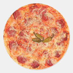 Pizza Classic Round Sticker