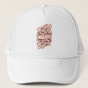 Pizza Club Retro Melting Cheese Typography Trucker Hat