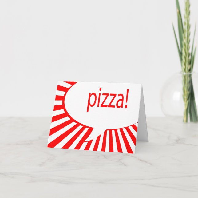 pizza! : comic speech bubble invitation (Front)