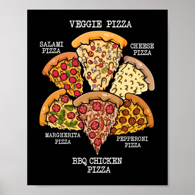 Pizza Connoisseur Italian Pizza American Pizza Poster (Front)