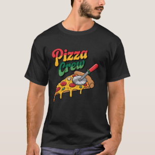 Pizza Crew Retro & Cheesy Pizza Lover Design T-Shirt