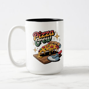 Pizza Crew Two-Tone Coffee Mug
