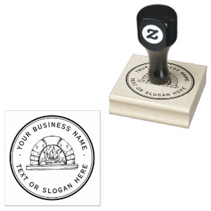 pizza Custom Business Logo Large  Rubber Stamp