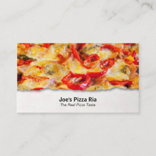Pizza Customisable Food Closeup Business Card