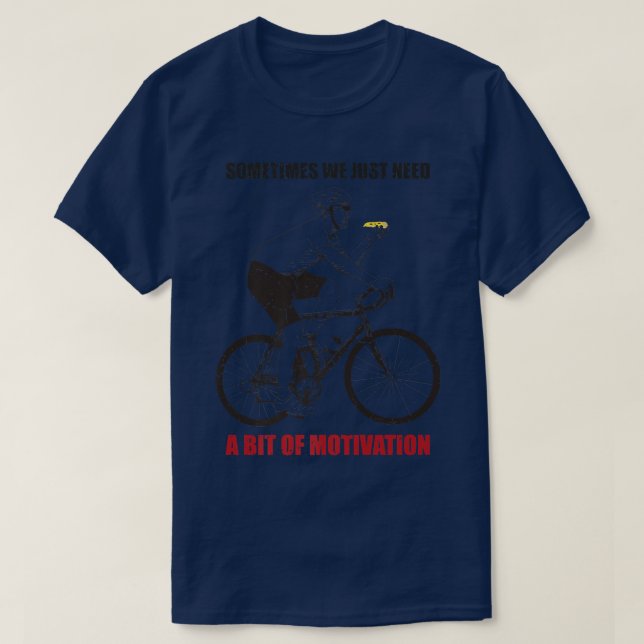 Pizza Cycling Motivation Inspirational Life quote T-Shirt (Design Front)