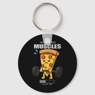 Pizza Deadlift Gym Rat Installing Muscle Lifting M Key Ring