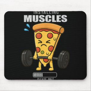 Pizza Deadlift Gym Rat Installing Muscle Lifting M Mouse Mat