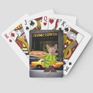 PIZZA DELIVERY CAT NYC PLAYING CARDS