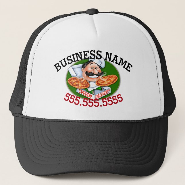 PIZZA DELIVERY Customisable Hat (Front)
