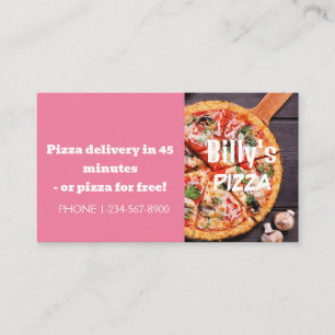 Pizza Delivery Discount Sale Offer Business Card
