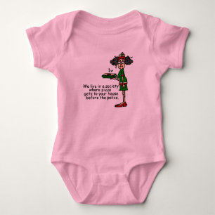 Pizza Delivery Humour Baby Bodysuit