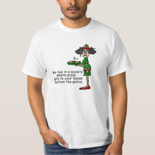 Pizza Delivery Humour T-Shirt