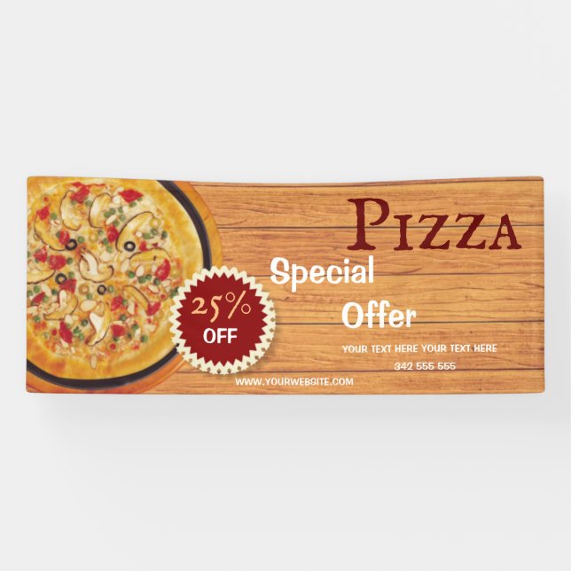 Pizza Delivery Pizza Cafe Pizza Restaurant open Ba Banner (Horizontal)