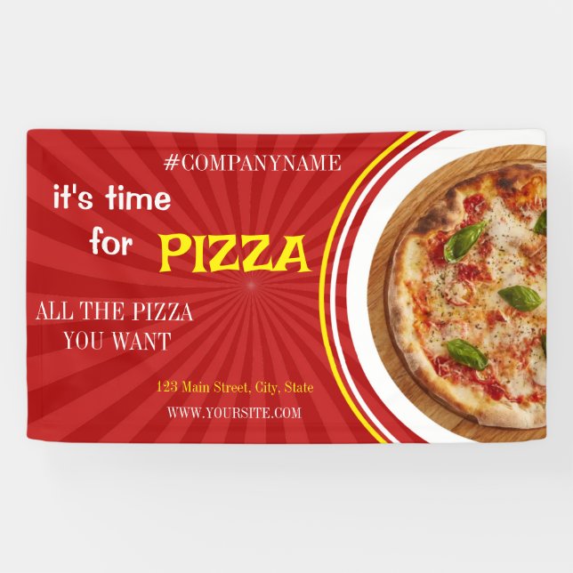 Pizza Delivery Pizza Cafe Pizza Restaurant open  Banner (Horizontal)