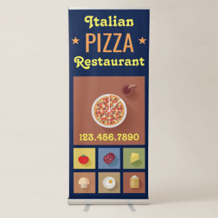 Pizza Delivery Pizza Cafe Pizza Restaurant Retractable Banner