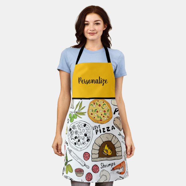 Pizza Design Apron (Worn)